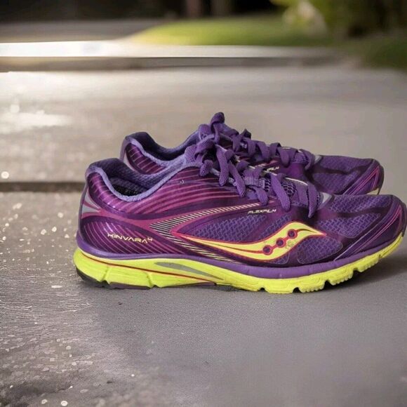 Saucony Kinvara 4 10197-1 Purple Neon Running Shoes Sneakers Size 10.5 Womens - Picture 4 of 8